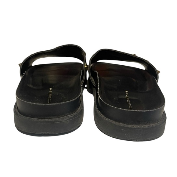 Mercer & Madison leather studded slides black 8 - Picture 7 of 8